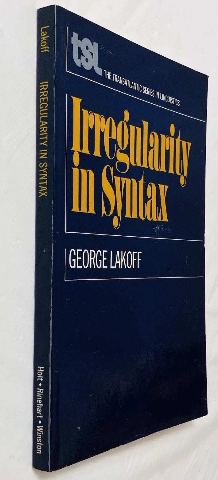 Irregularity in Syntax by George Lakoff (1970) Linguistics Paperback TSL Grammar