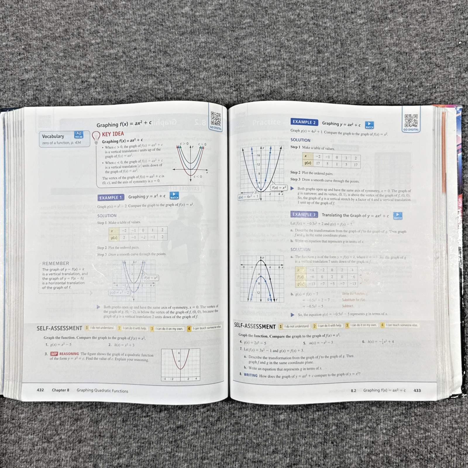 Big Ideas Algebra 1 with CalcChat CalcView Textbook, Practice Workbook Test Prep