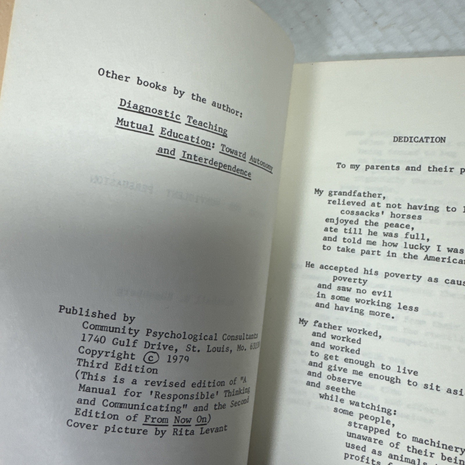 From Now On A Model For Nonviolent Persuasion Marshall B Rosenberg SC Vtg 1979