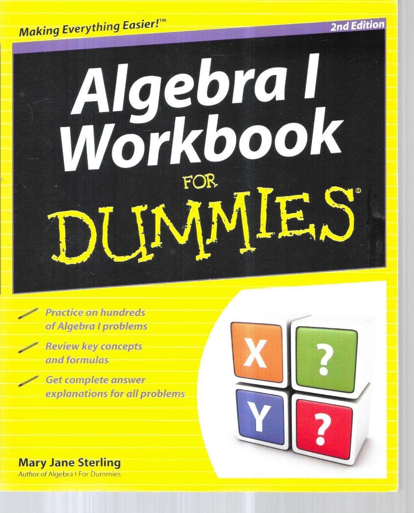 Algebra 1 and Workbook1 for Dummies 2nd Editions by Mary Jane Sterling MINT