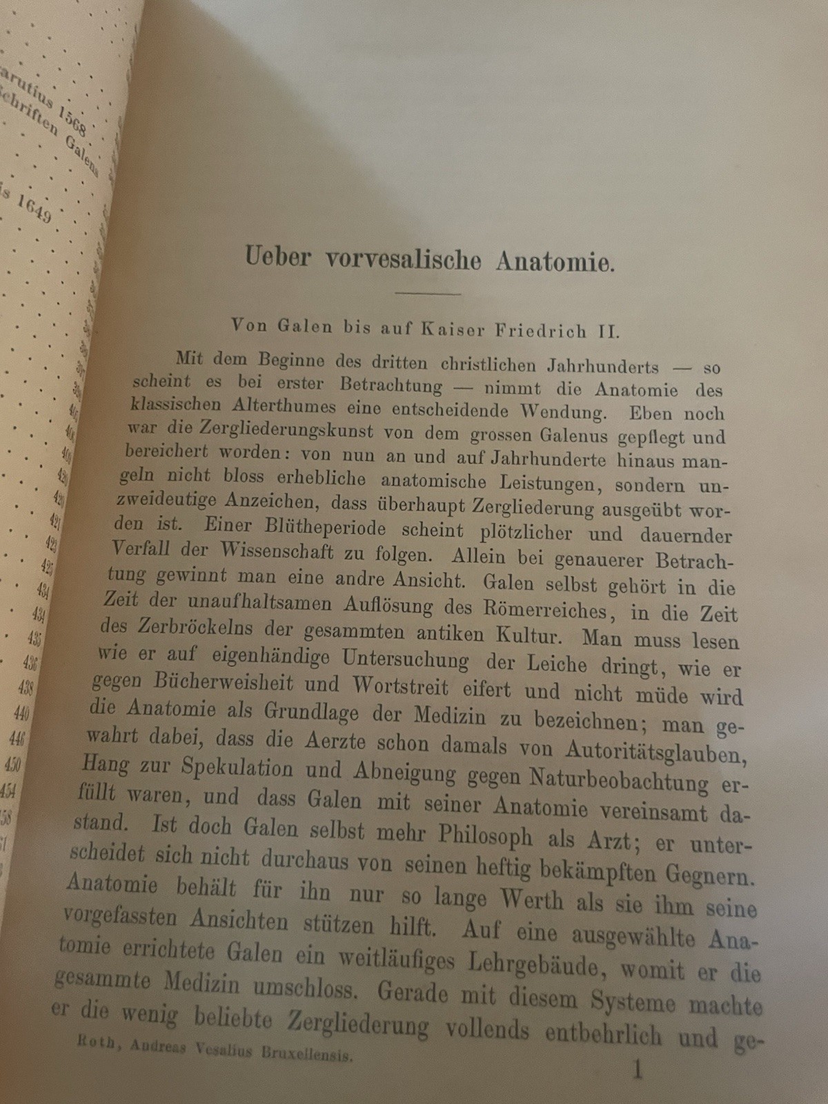 Andreas Vesalius Bruxellensis by Moritz Roth (German) Hardcover Book 1892