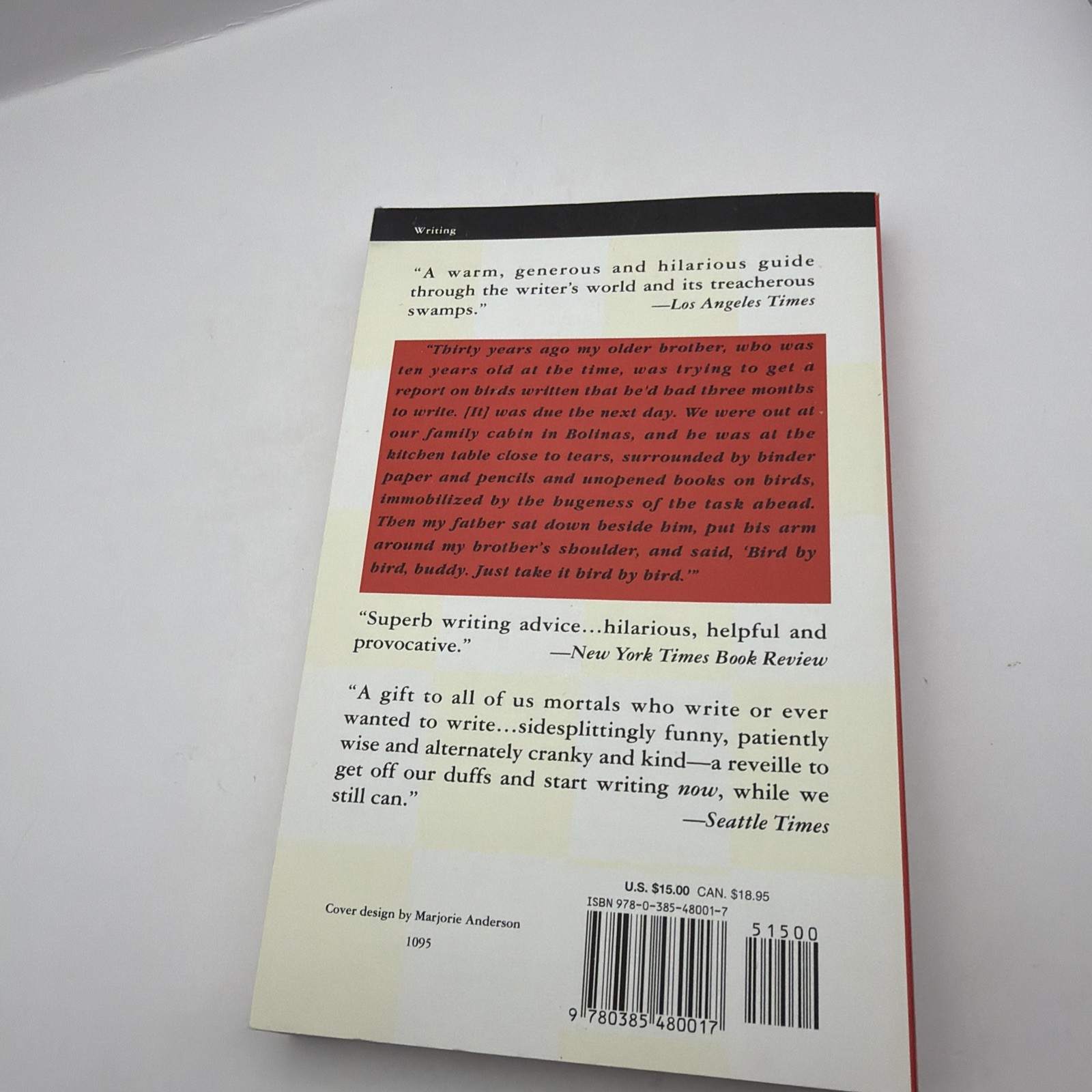 Bird by Bird : Some Instructions on Writing and Life by Anne Lamott (1995, Trade