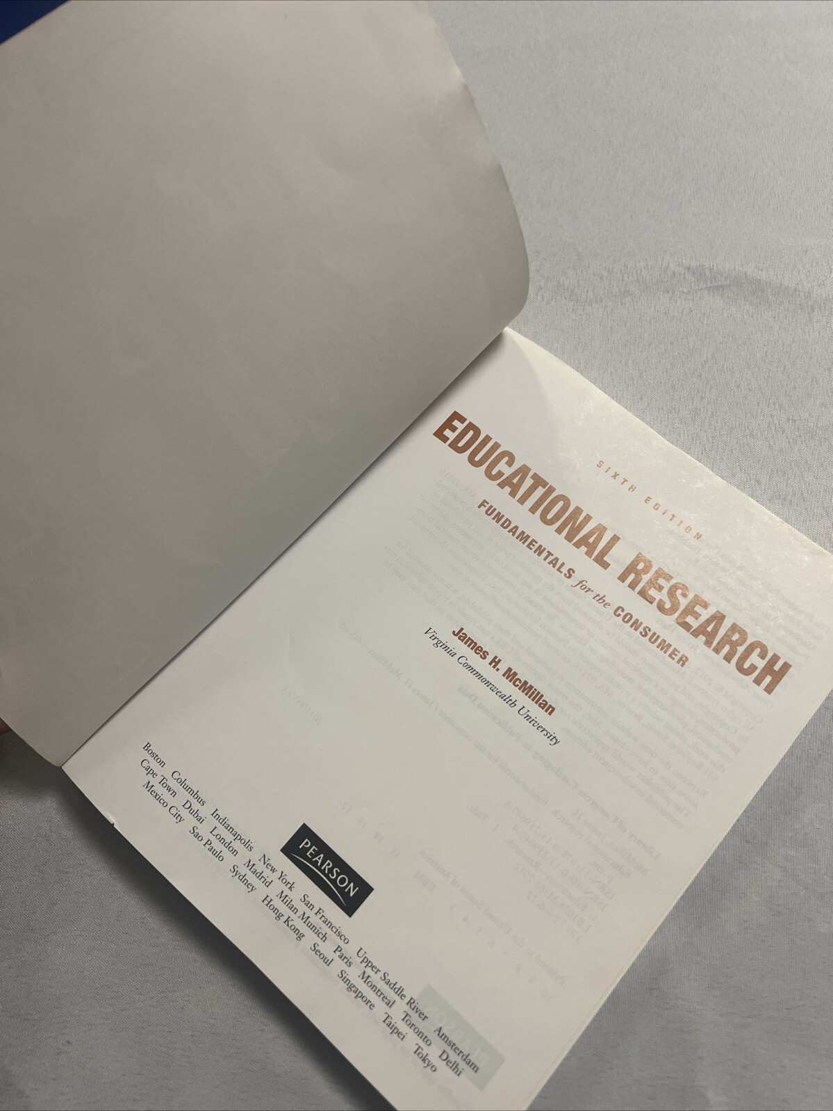 Educational Research : Fundamentals for the Consumer by James H. McMillan (2011,