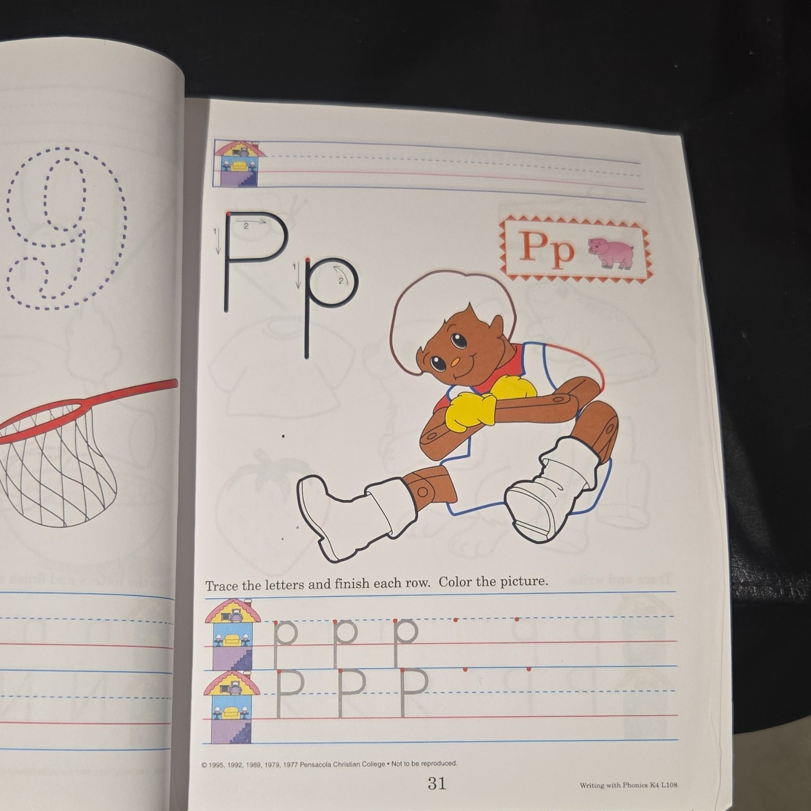A Beka Book Manuscript Writing with Phonics K4 Kindergarten Illustrated