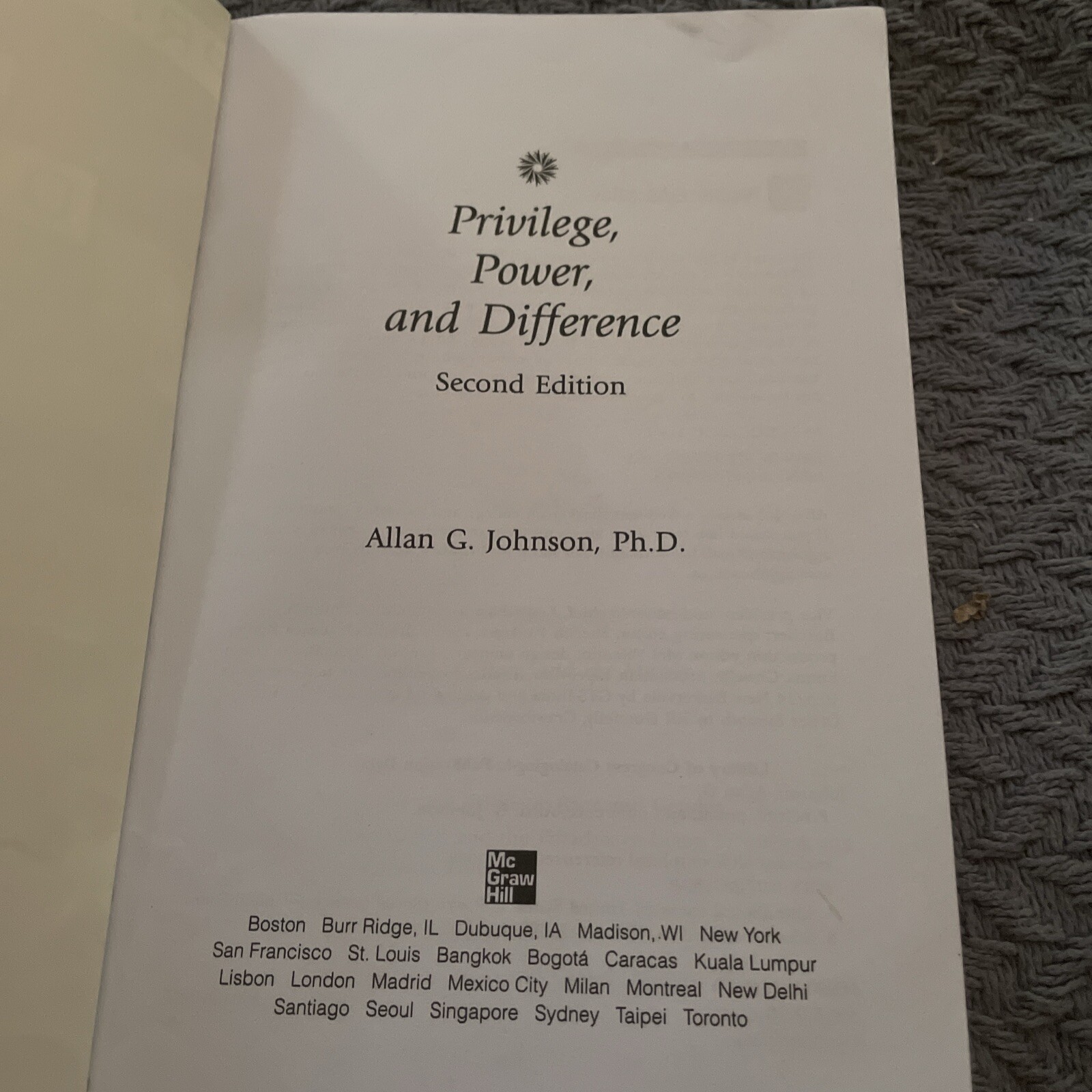 Privilege, Power, and Difference by Allan G. Johnson (2005, Trade Paperback,…