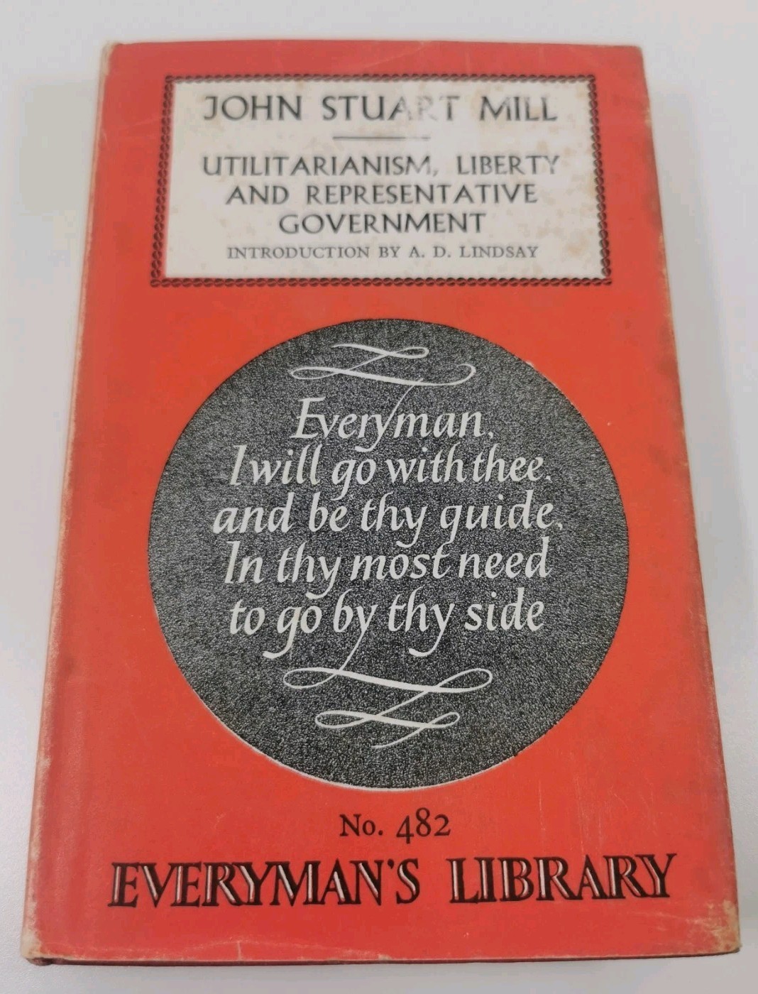 John Stuart Mill Book Utilitarianism, Liberty and Representative Government 1962