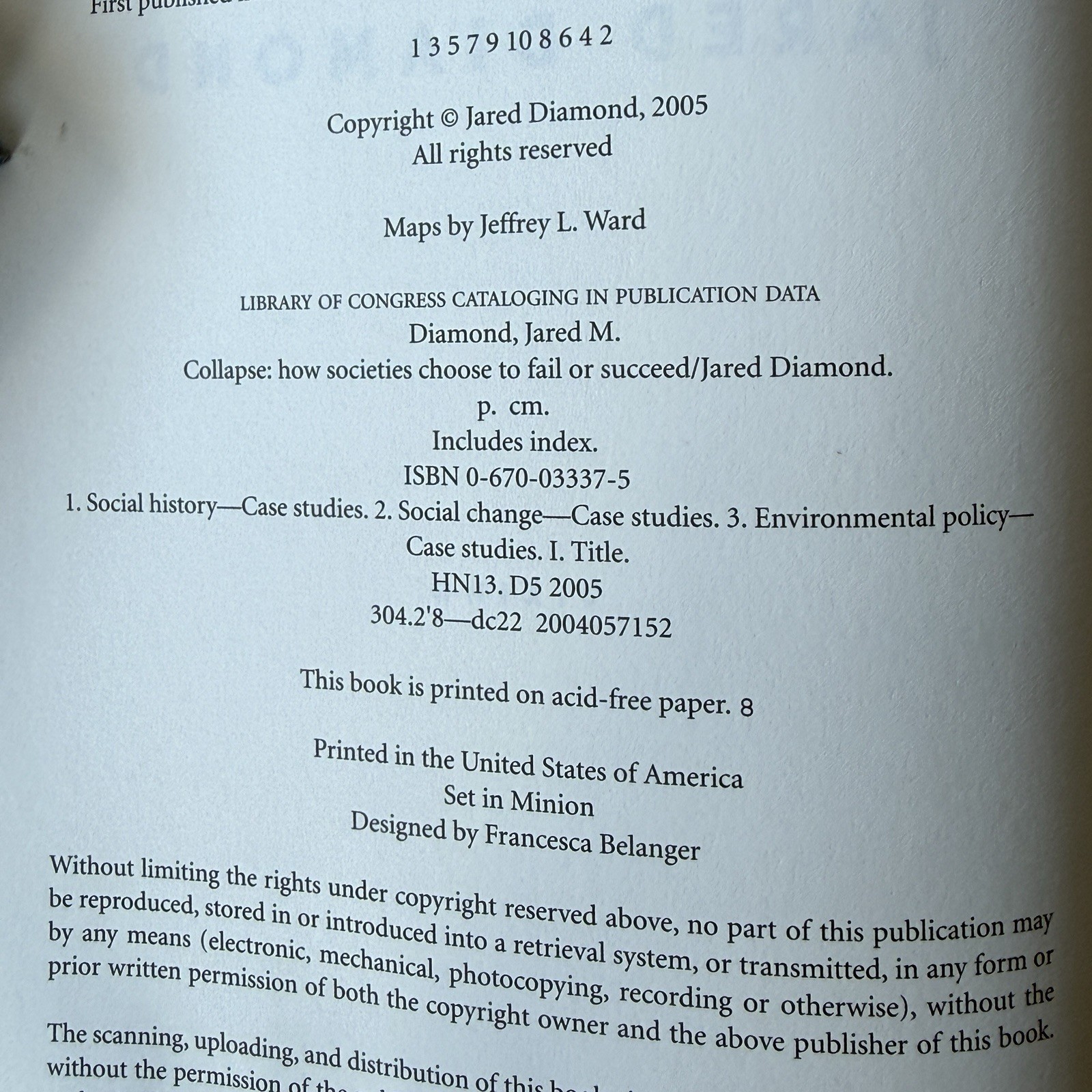 Collapse : How Societies Choose to Fail or Succeed by Jared M. Diamond (2004,…