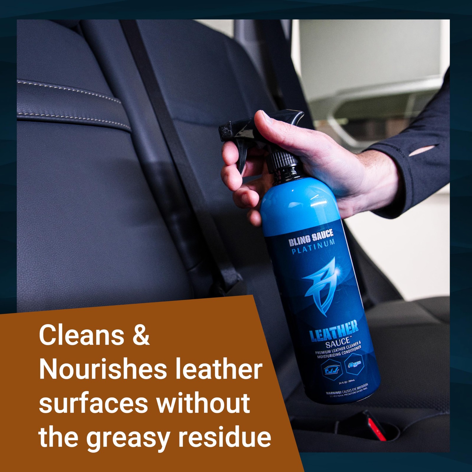 Bling Sauce Platinum Leather Sauce 2 In 1 Cleaner And Conditioner For Interior