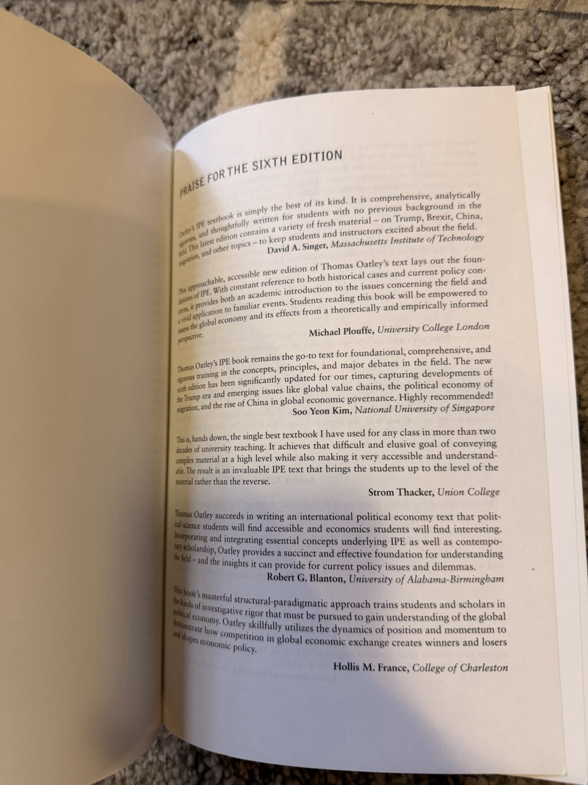 International Political Economy : Sixth Edition by Thomas Oatley 2025