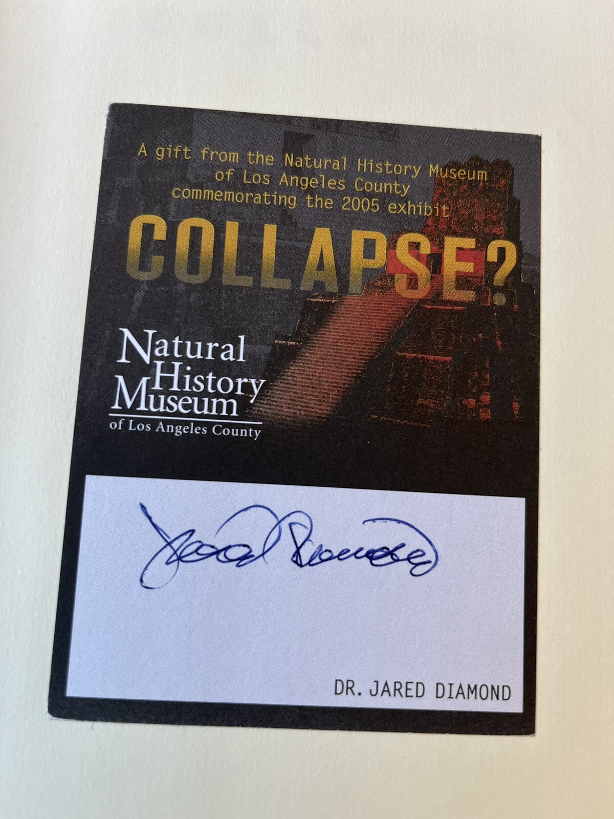 “COLLAPSE-HOW SOCIETIES CHOSE TO FALL OR SUCCEED” SIGNED 2005 HC-JARED DIAMOND!
