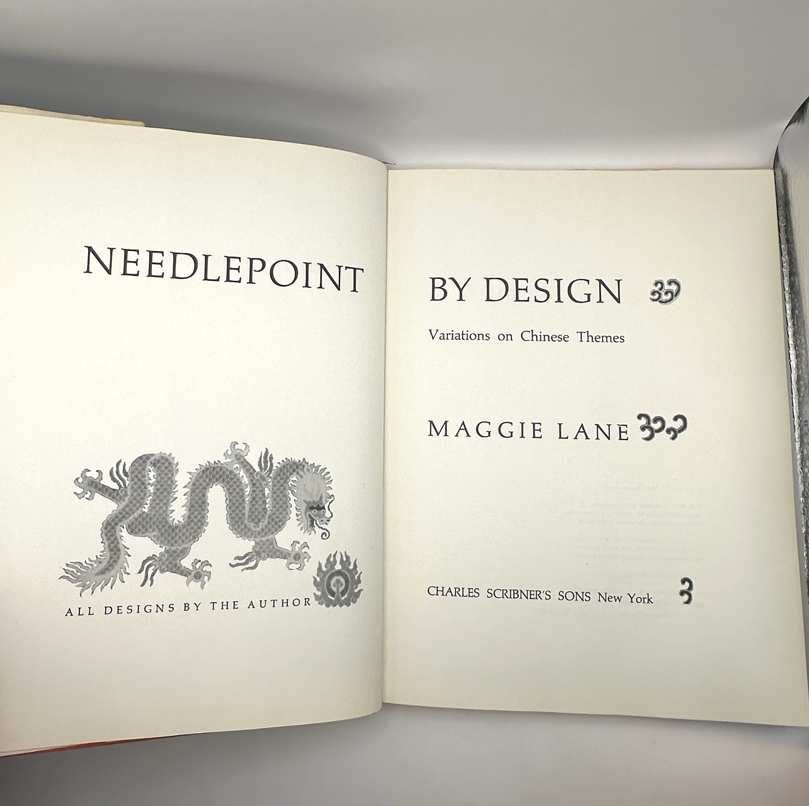 Needlepoint Book Lot Needlepoint by Design Hardcover Maggie Lane Vintage Craft