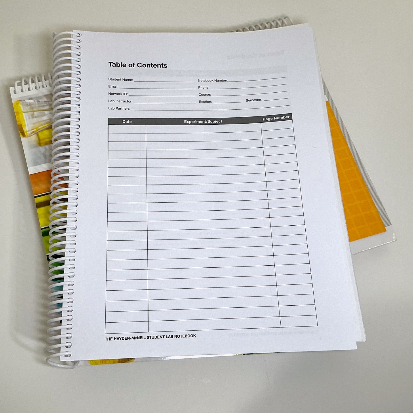 2 Pack Bundle Hayden-McNeill 100 Duplicate Pages Chemistry Student Lab Notebook