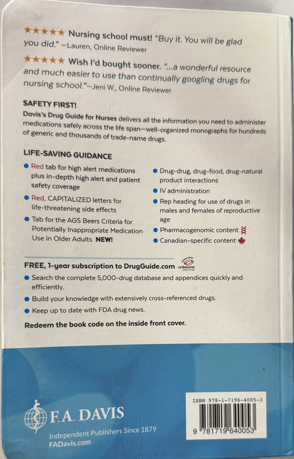 Davis’s Drug Guide for Nurses by April Hazard Vallerand and Cynthia A….