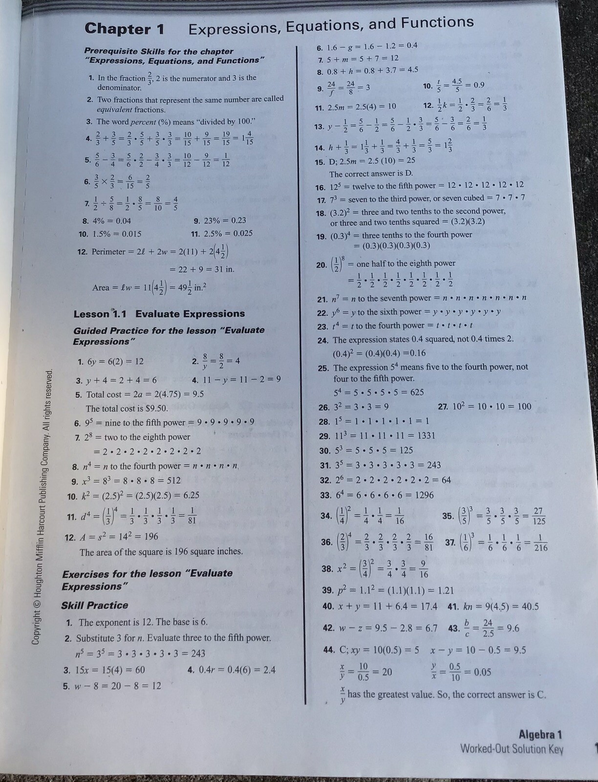 Holt McDougal Larson Algebra 1 Teacher Solution Key , Student Common Core Set