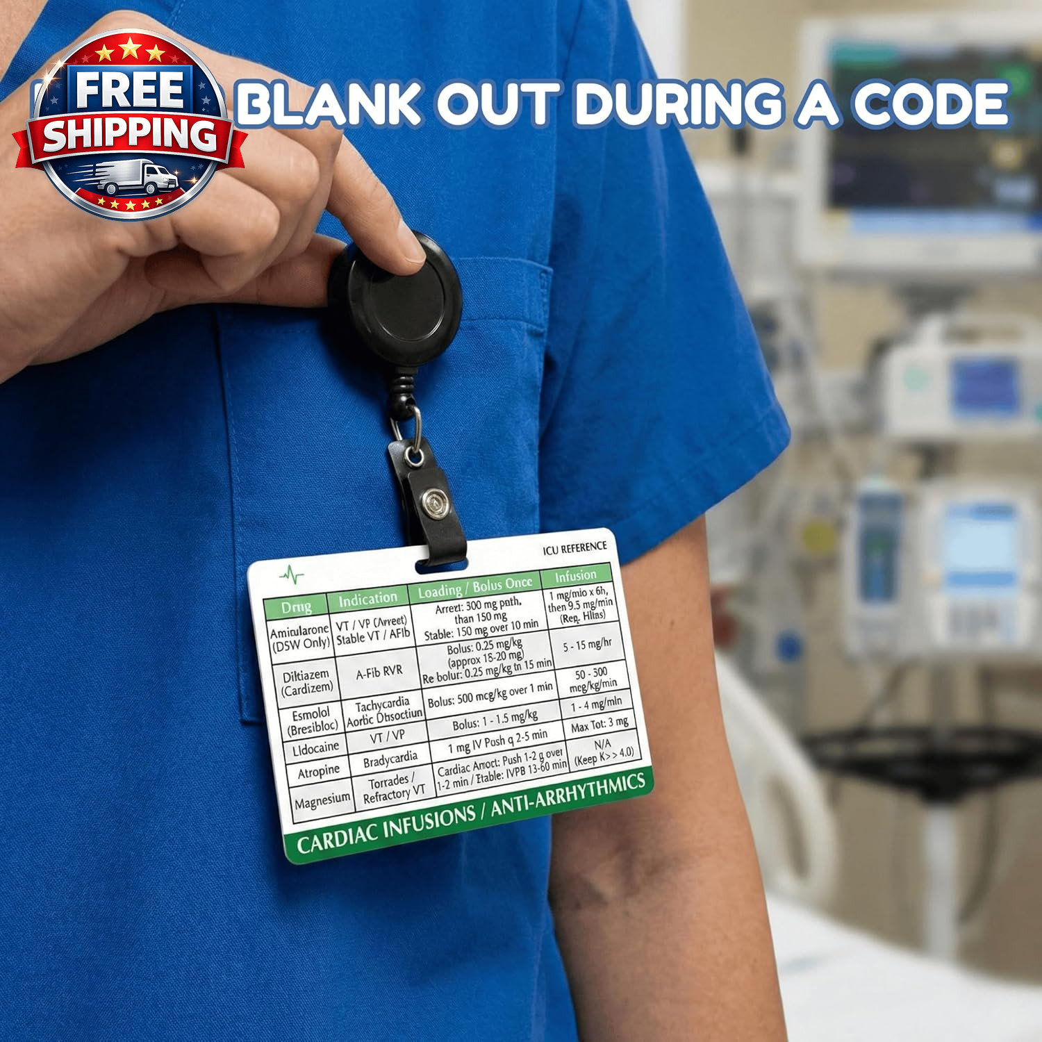 Intensive Care Nurse Essentials & RN Badge Buddy Reference Cards – Critical Care
