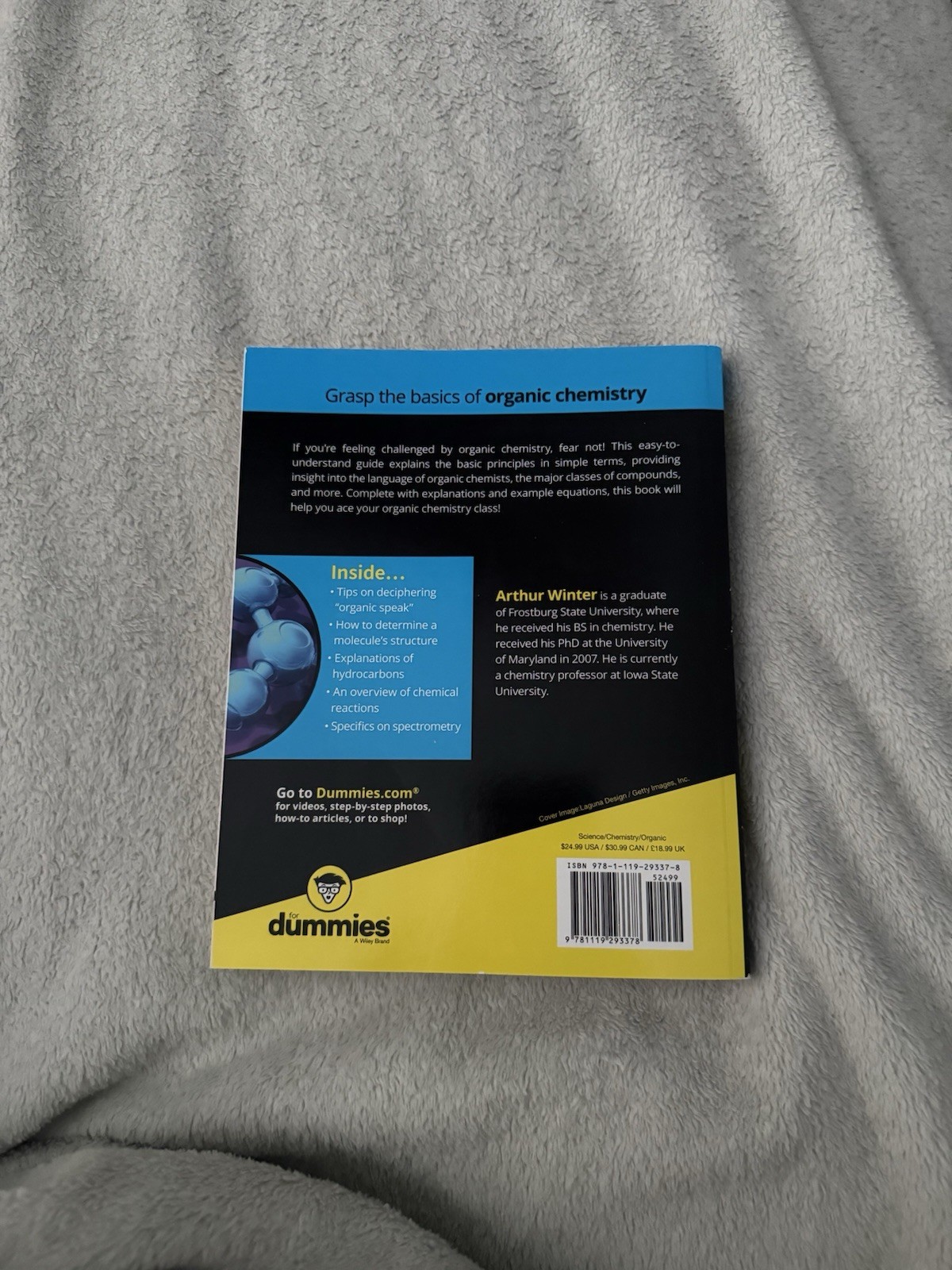 Organic Chemistry I for Dummies 2nd Edition by Arthur Winter PhD Paperback Wiley