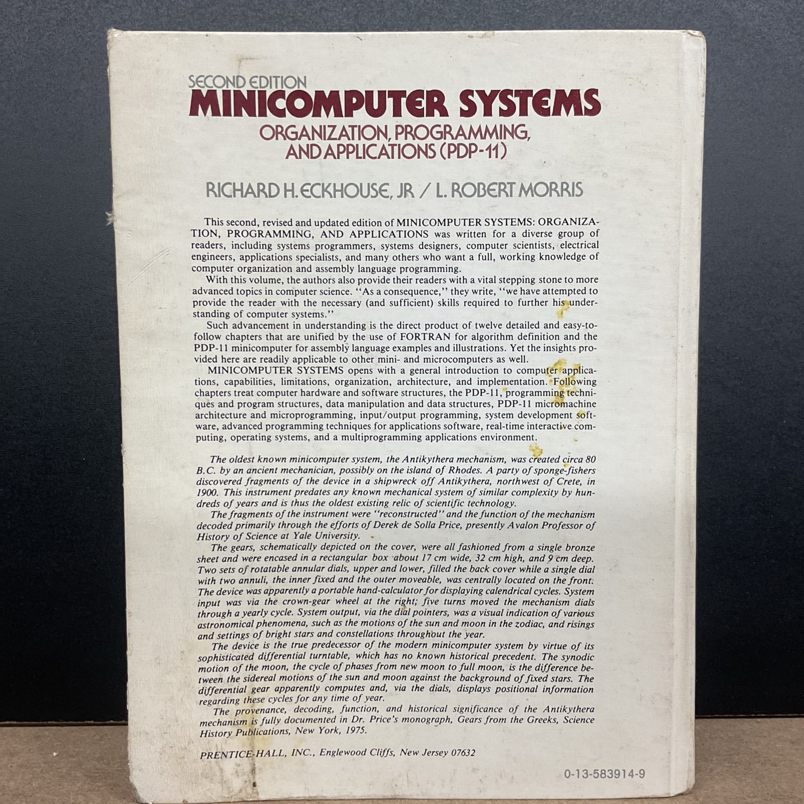 Minicomputer Systems Organization Programming & Applicantions PDP-11 2nd Edition