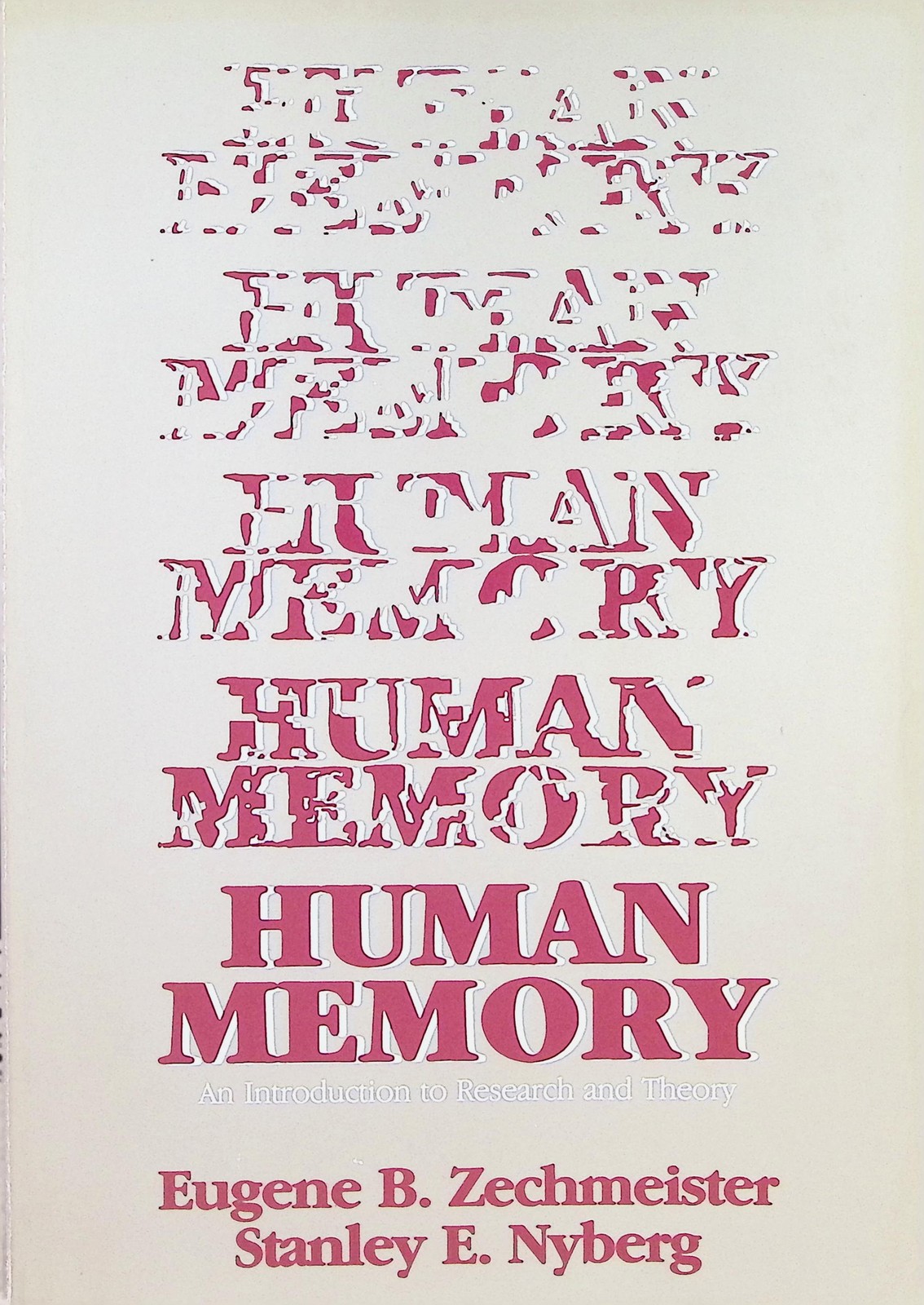 Human Memory An Introduction to Research and Theory Nyberg 1982 Pyschology Text