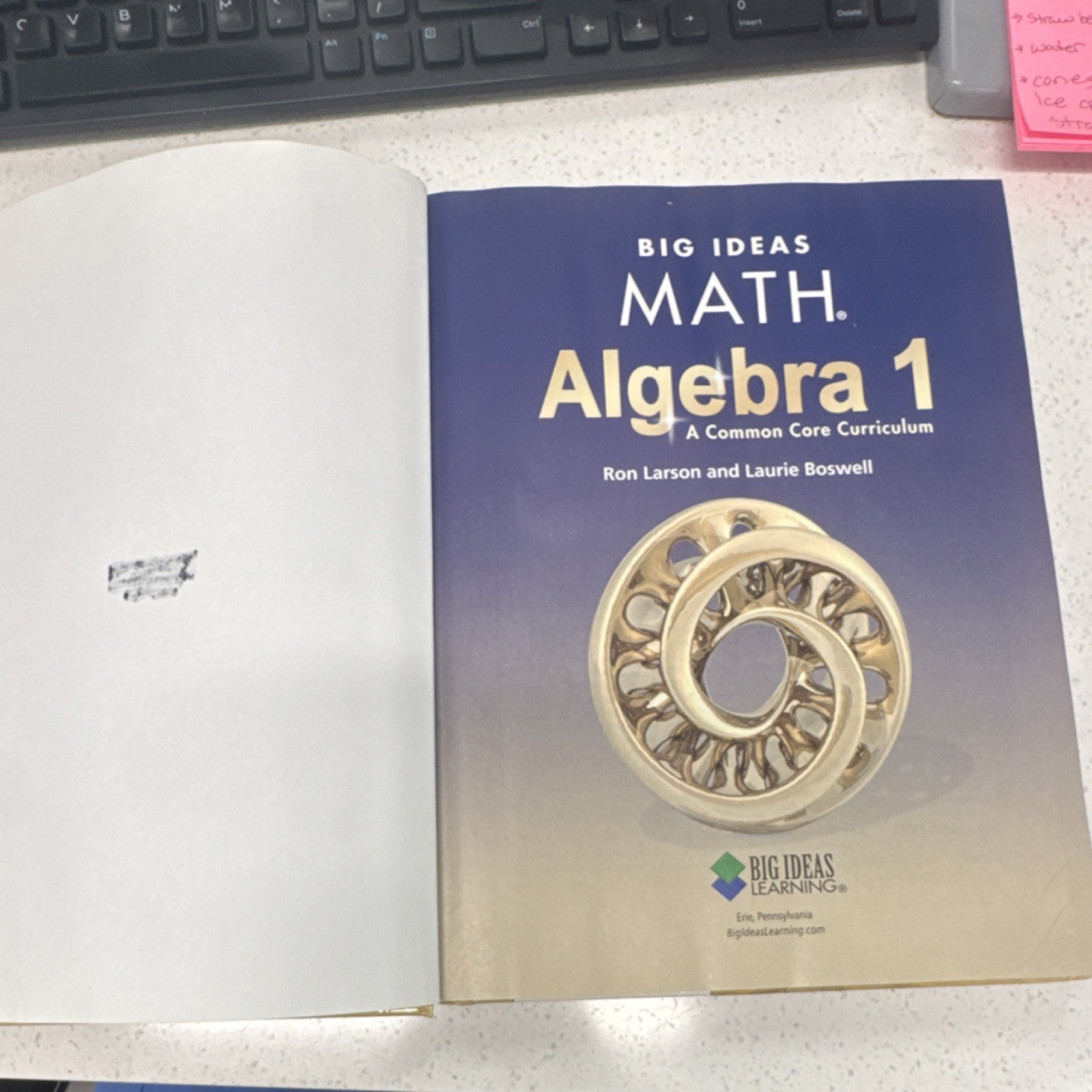 Big Ideas Math Learning Algebra 1 Hardcover Textbook Ron Larson Boswell 2015