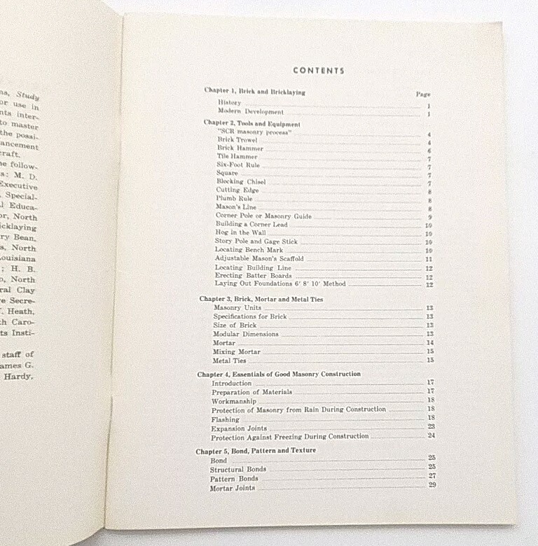 Bricklaying Vocational Training Student’s Textbook By William York Harry Plummer
