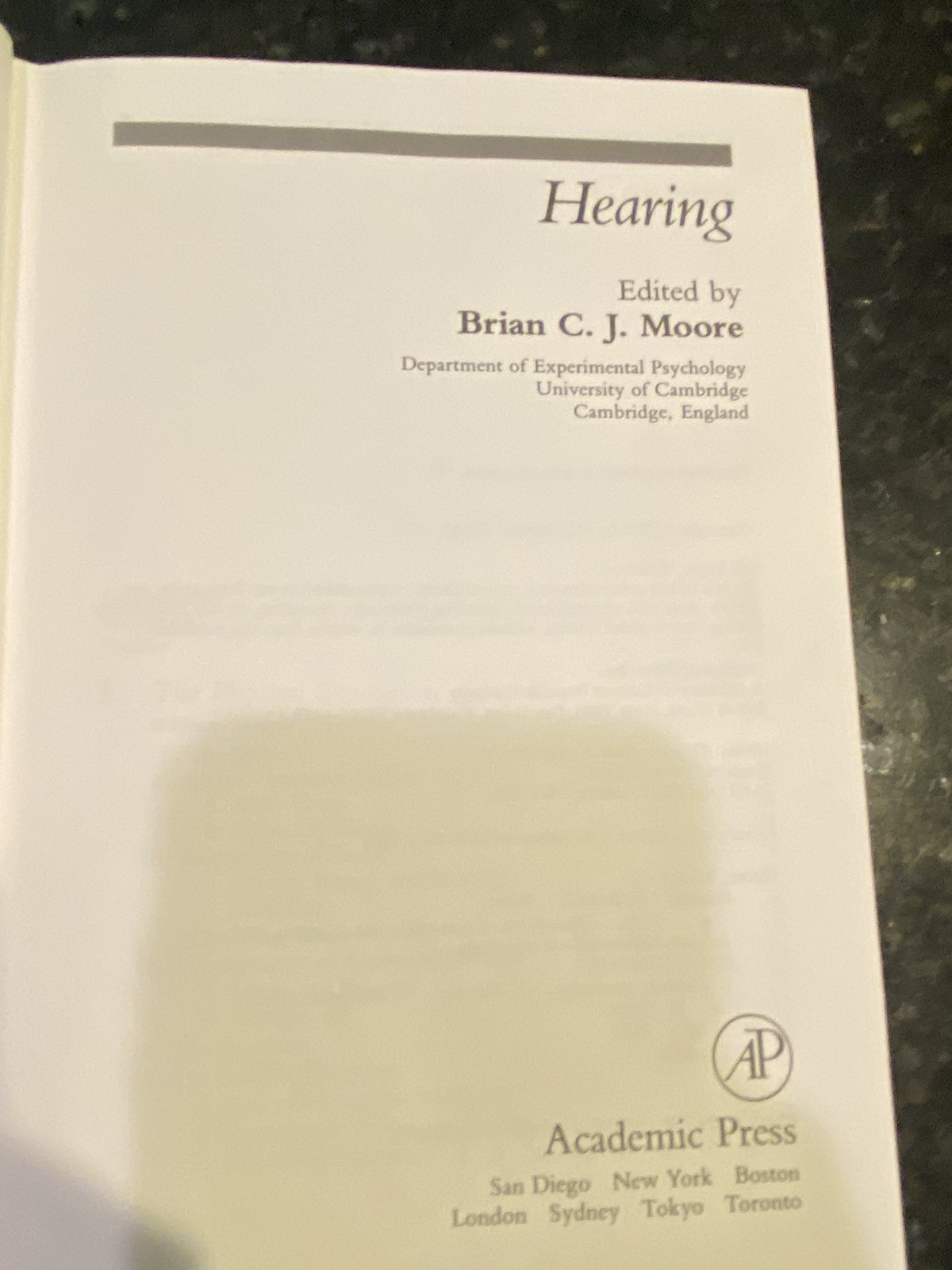 Handbook of Perception and Cognition, Second Edition Ser.: Hearing by Brian…
