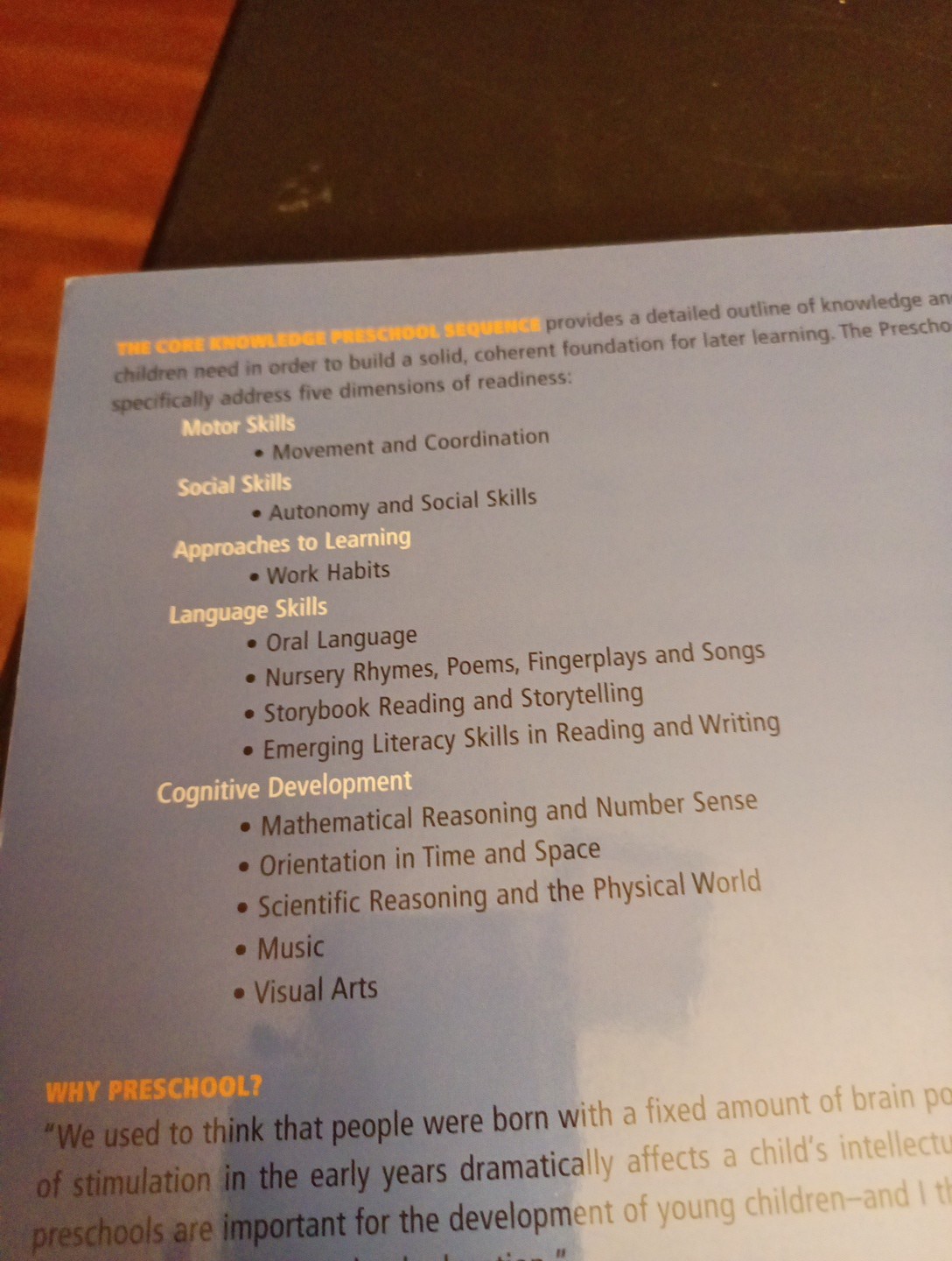 CORE KNOWLEDGE PRESCHOOL SEQUENCE Book Homeschool New