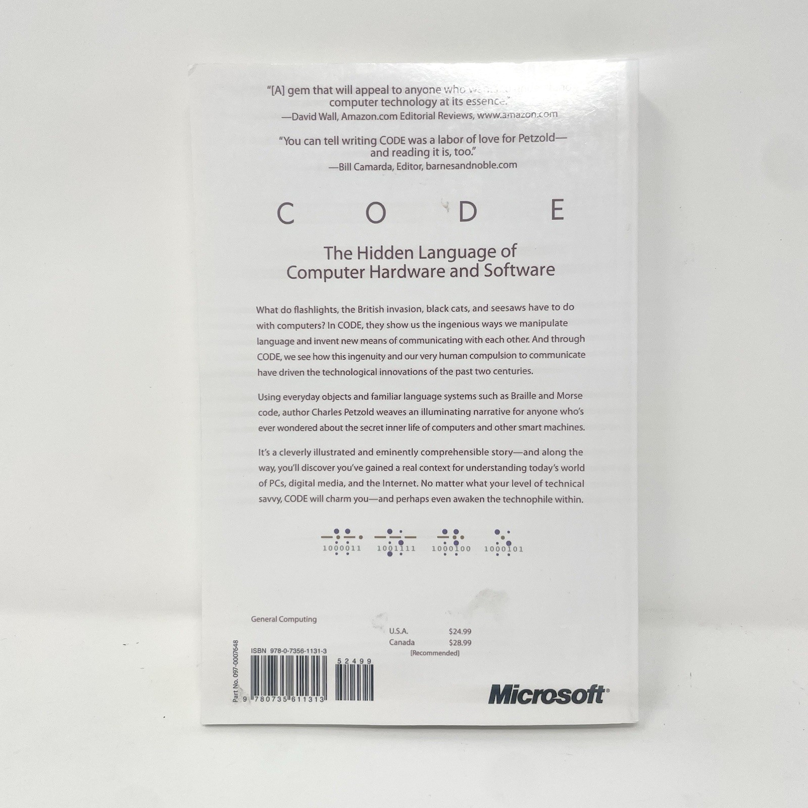 CODE Hidden Language Computer Hardware Software Petzold Microsoft White Trade PB