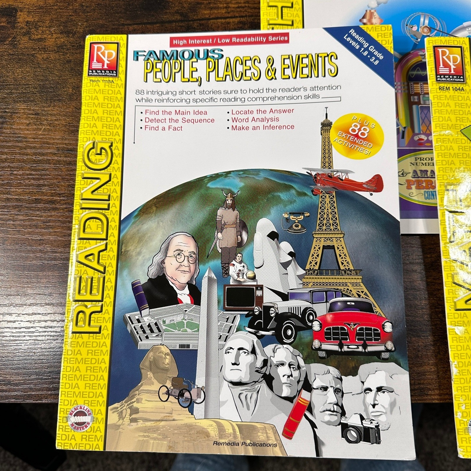 Remedia Publications Workbook Lot Math Reading Percents Word Problems 4 Books