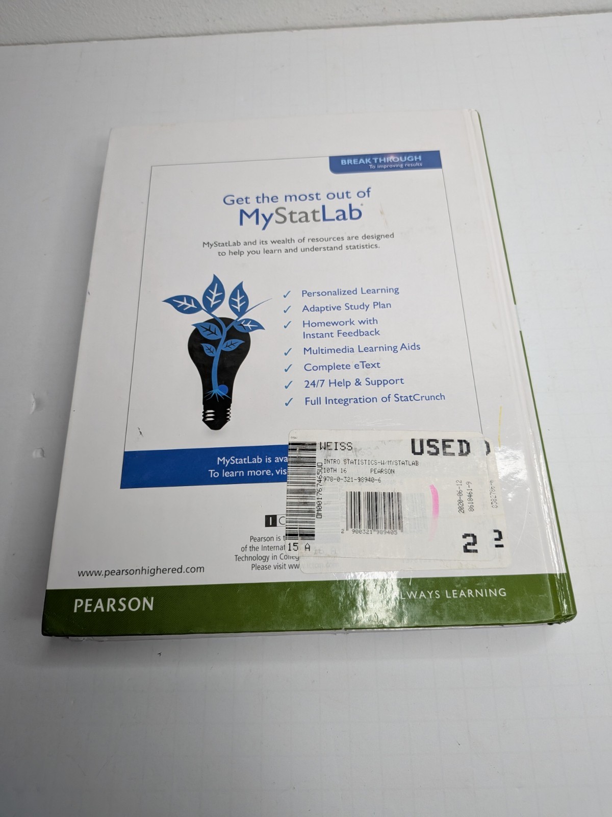 Introductory Statistics With MyStatLab (Book WITH ACCESS CARD) – Hardcover