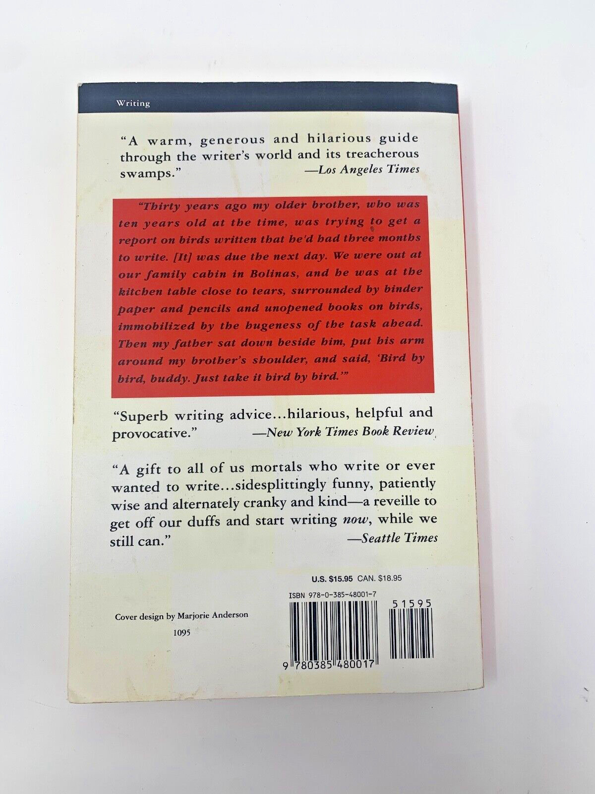 Bird by Bird: Some Instructions on Writing and Life by Lamott, Anne , paperback