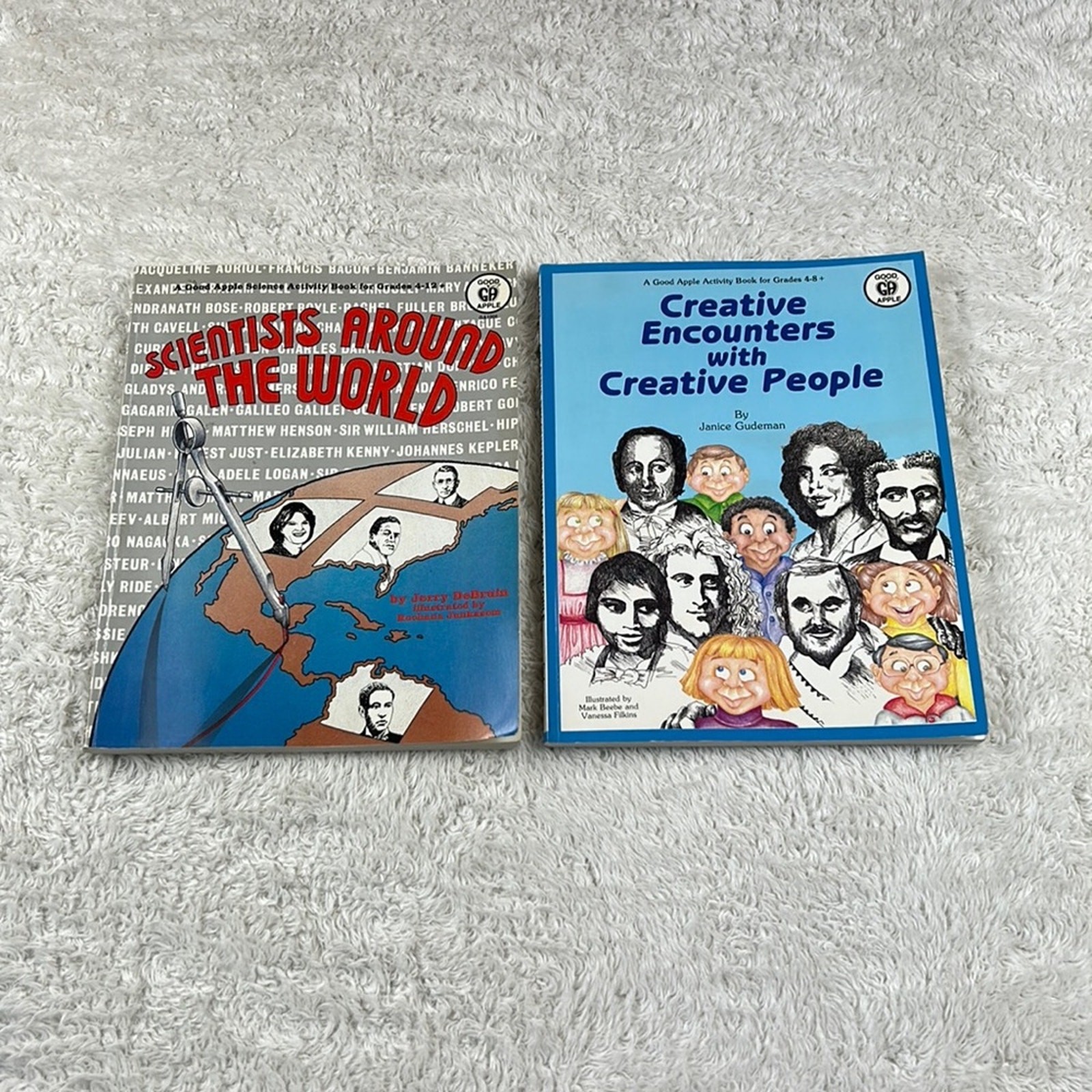 Homeschool Book bundle – Good Apple Scientists, activity books Vintage 80s