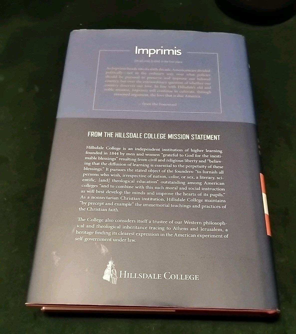 Imprimis 50th Anniversary Collection – Hillsdale College – Douglas A. Jeffrey HC