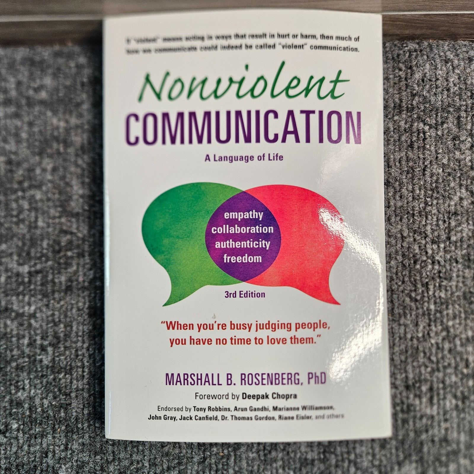 Nonviolent Communication 3rd Ed Marshall Rosenberg Language of Life PB