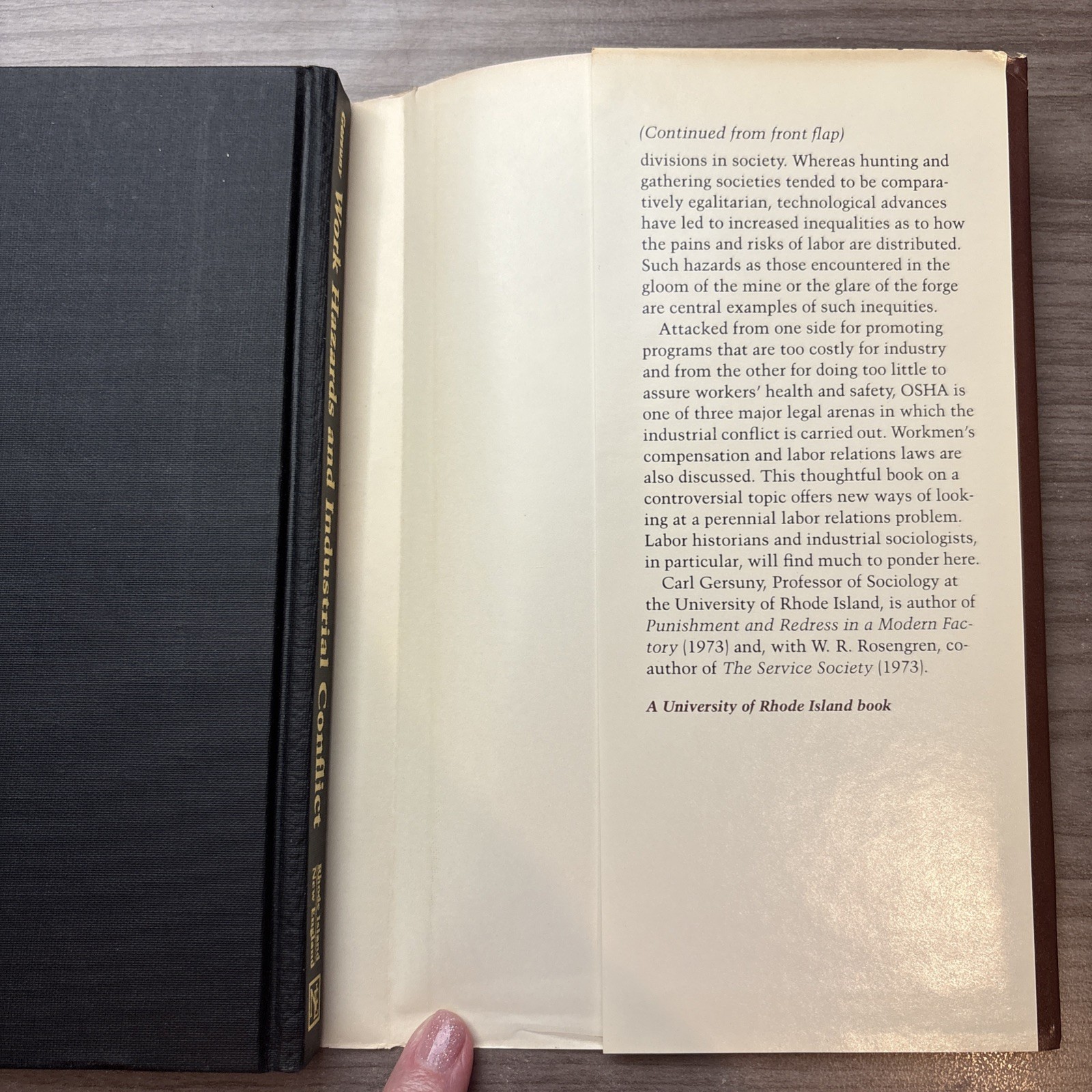 Work Hazards And Industrial Conflict By Carl Gersuny – HCDJ 1981