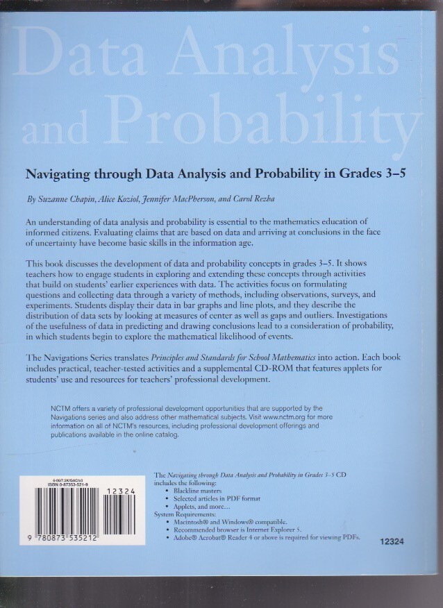 Navigating through Data Analysis & Probability in Gr 3-5 Paperback +CD 2006 LN