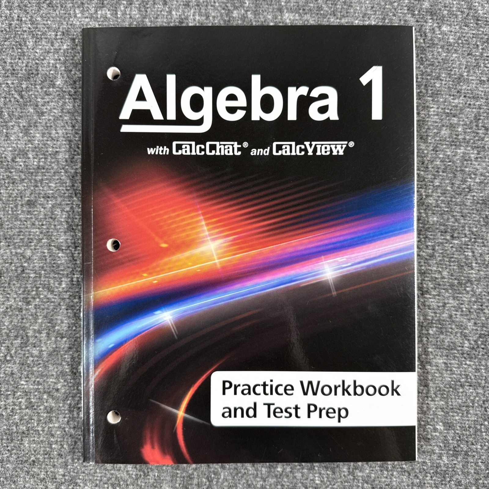 Big Ideas Algebra 1 with CalcChat CalcView Textbook, Practice Workbook Test Prep