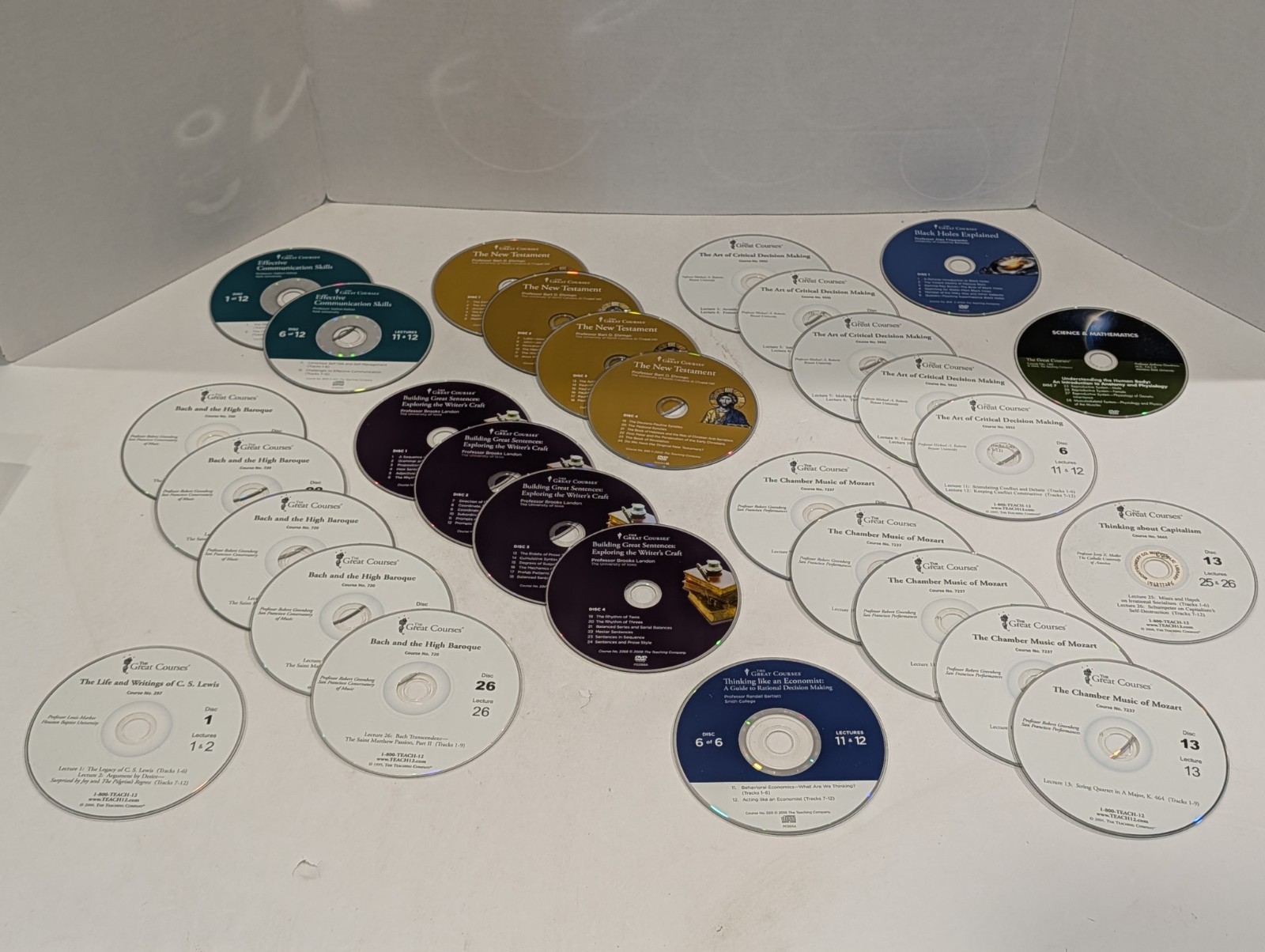 30 Loose Learning Courses DVDs & Audio CDs – Religion, History, Writing, Music