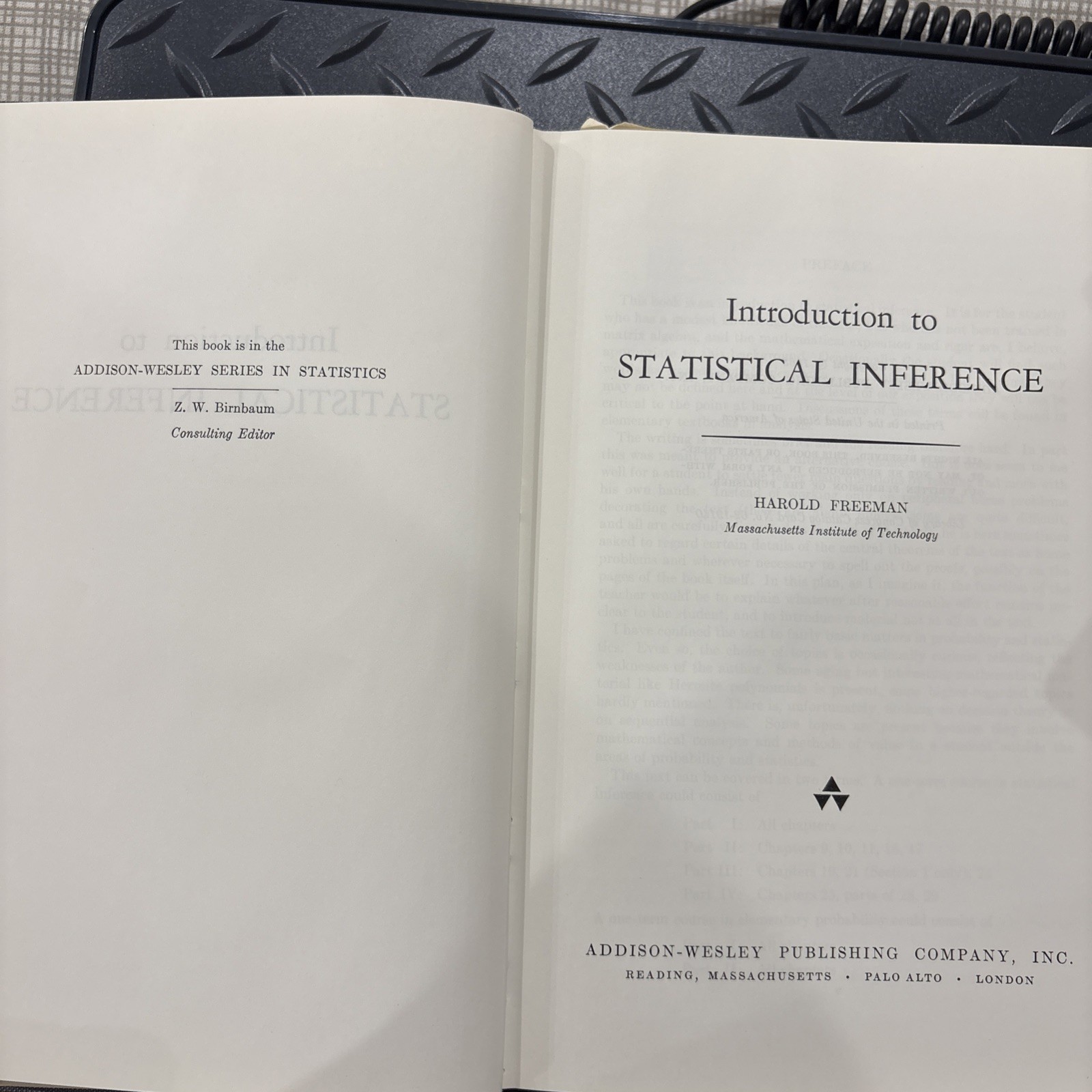 Introduction to Statistical Inference by H. A. Freeman (Hardcover)
