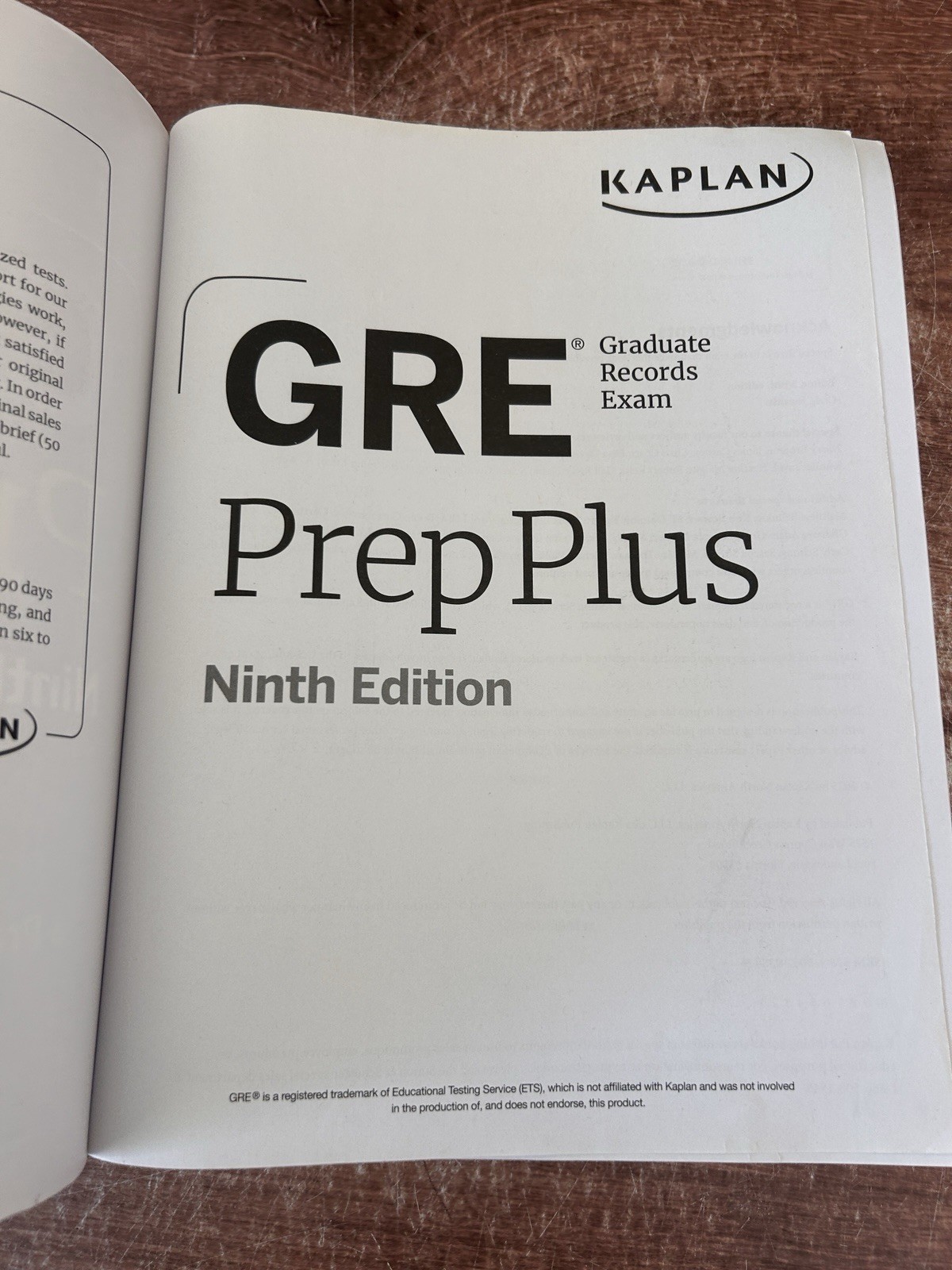GRE Prep Plus, Ninth Edition – Paperback, by Kaplan Test Prep – ACCEPTABLE