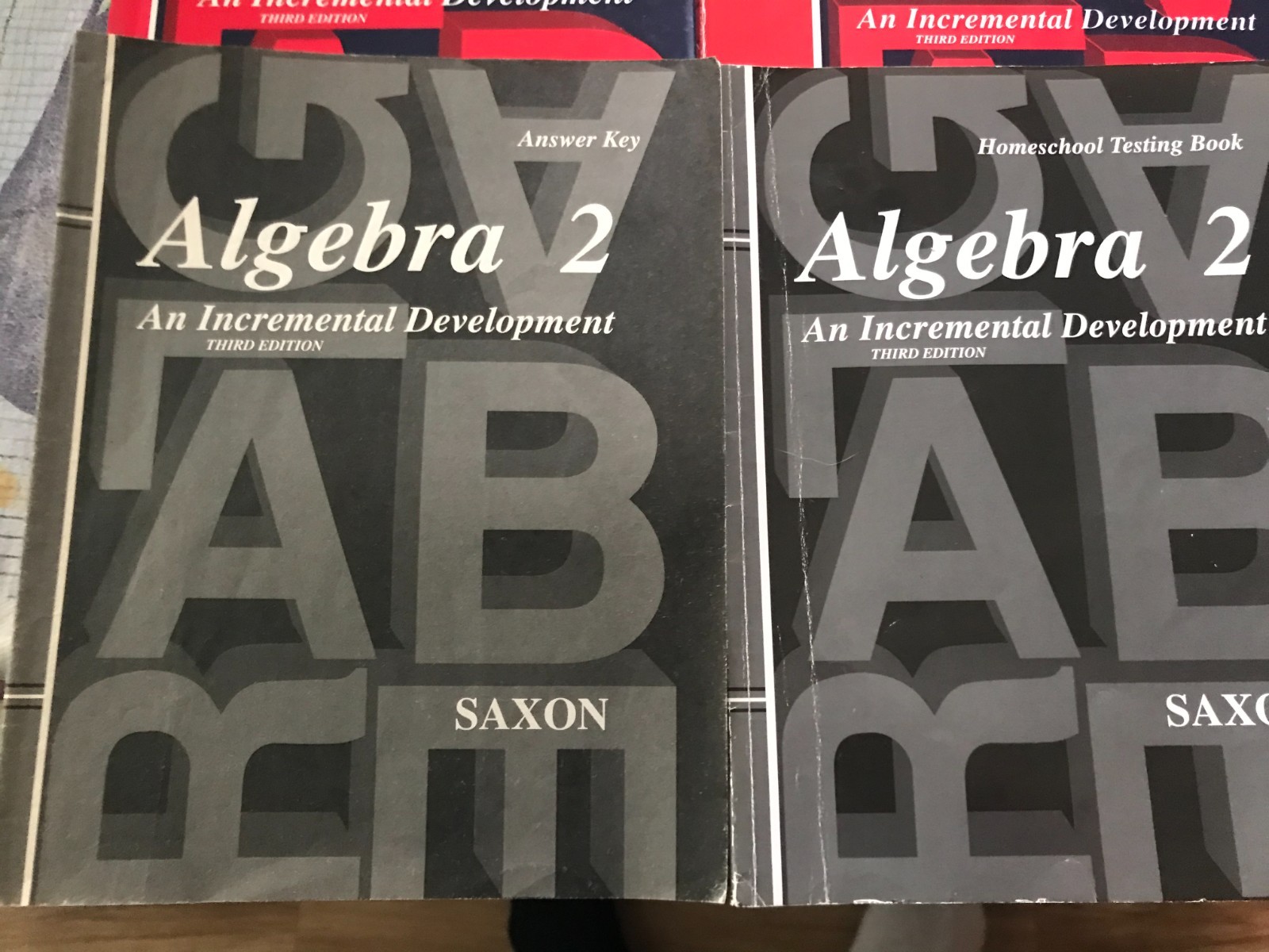Saxon ALGEBRA 2 Complete Set – Text, Sol Manual, HS Tests, Answer Key – GOOD