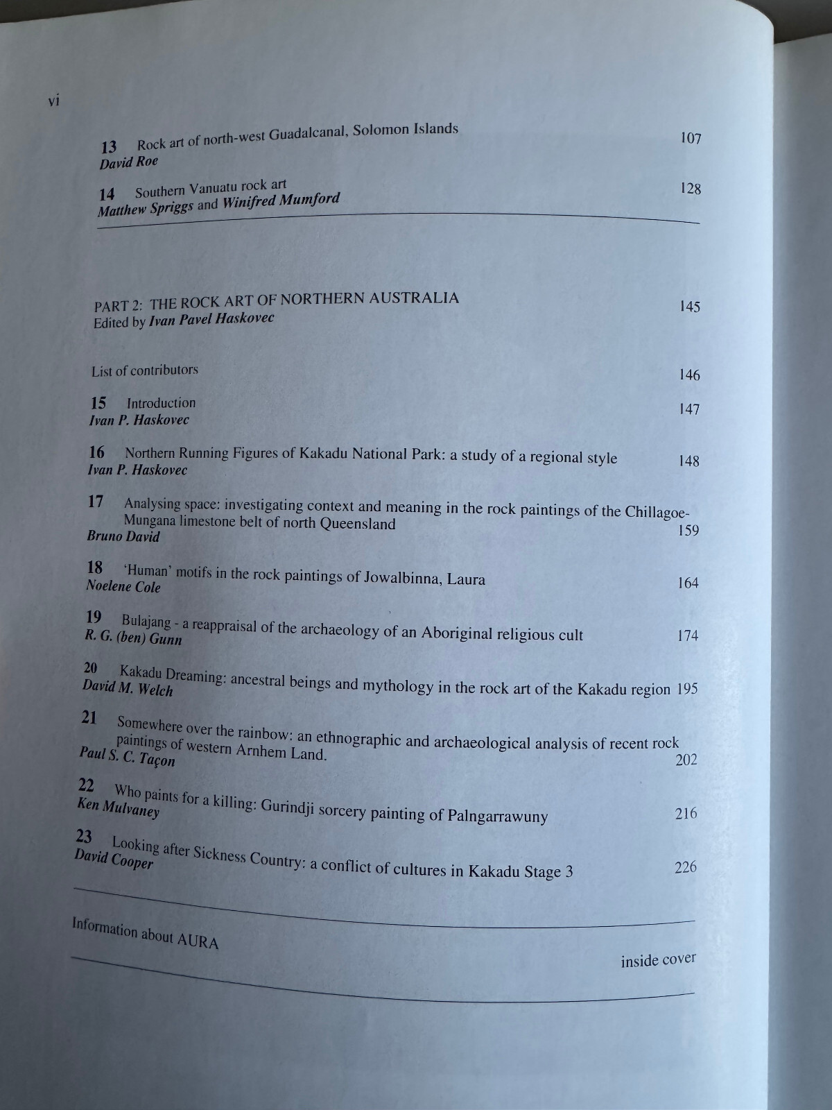 STATE OF THE ART-REGIONAL ROCK ART STUDIES IN AUSTRALIA AND -1992-PAPERBACK BOOK