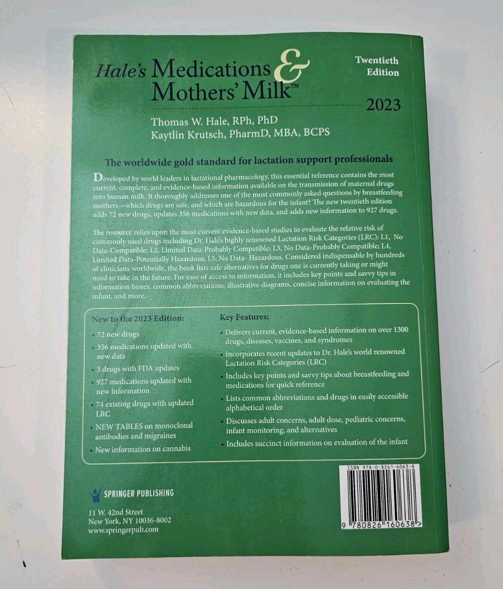 Hale’s Medications & Mothers’ Milk 2023 Breastfeeding Drug Safety Guide