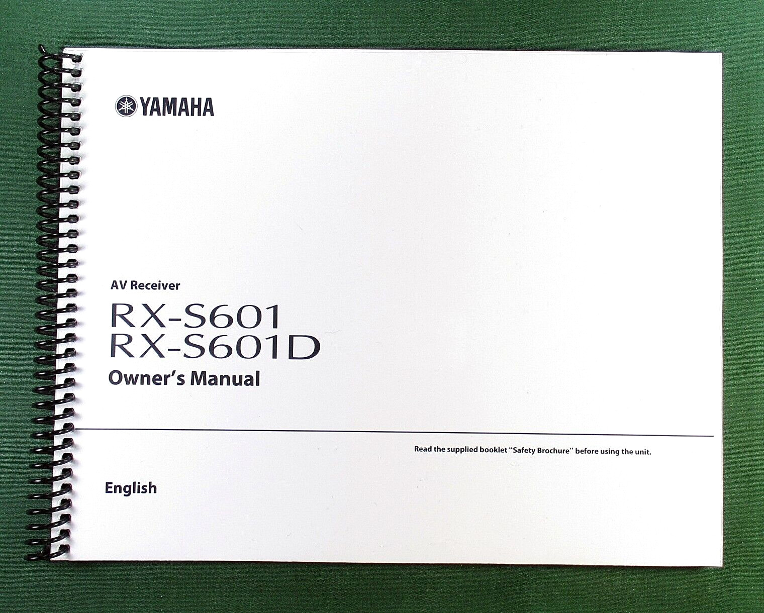 Yamaha RX-S601 Instruction Manual: Full Color 131 Pages & Protective Covers!