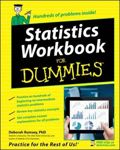 Statistics Workbook for Dummies by Deborah J Rumsey: Used