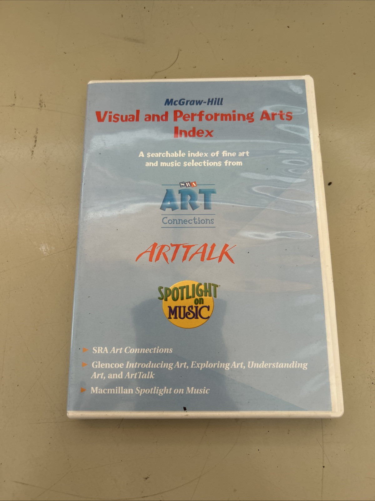 McGraw-Hill Visual & Performing Arts Index DVD ART TALK Spotlight On Music