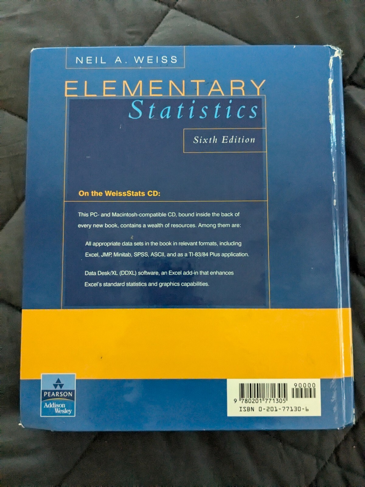 Weiss Ser.: Elementary Statistics by Neil Weiss (2004, Hardcover, Revised…