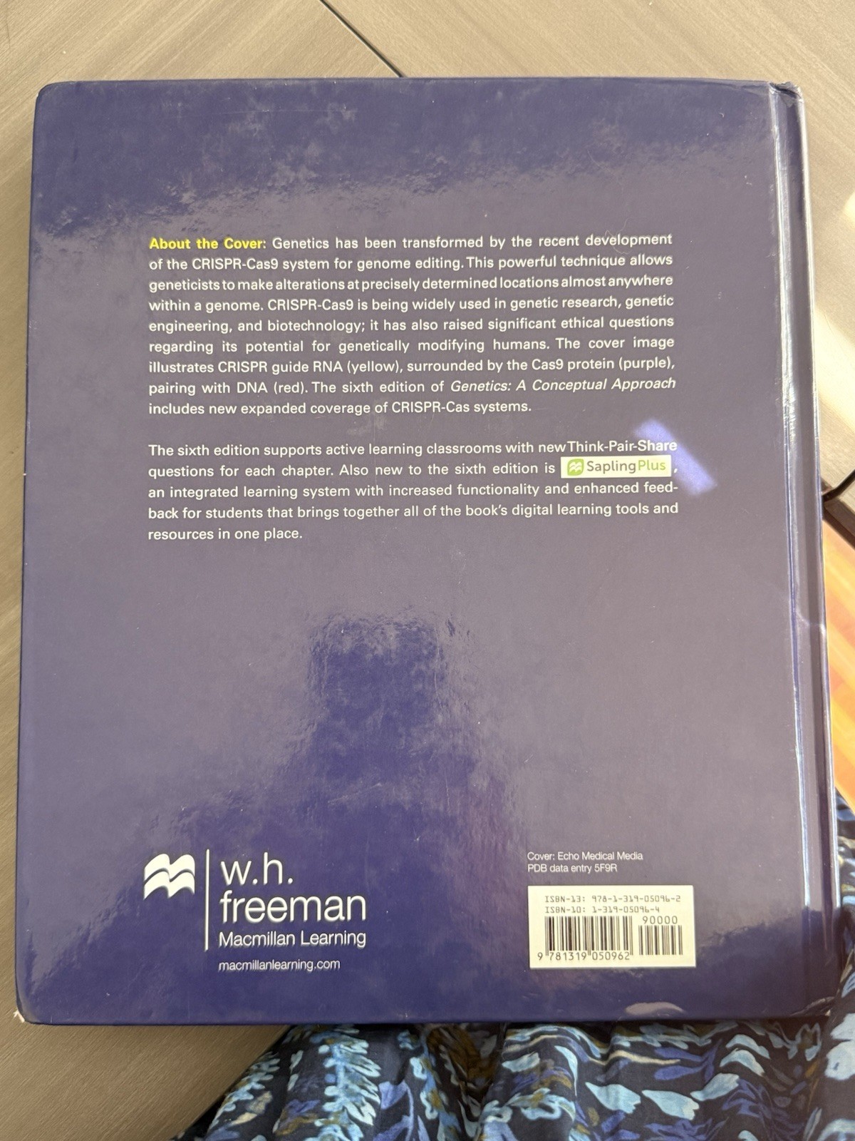 Genetics: A Conceptual Approach 6th Ed Hardcover Benjamin A. Pierce Freeman