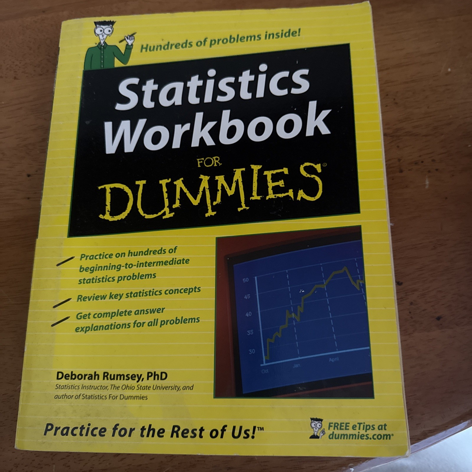 Statistics Workbook for Dummies by Deborah J. Rumsey (Paperback, 2005) – NEW!