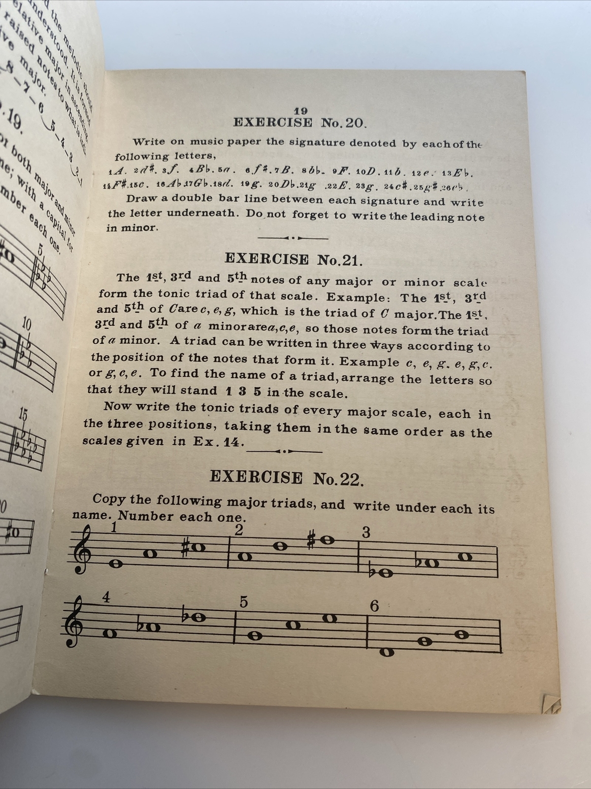 1897 Antique Pamphlet Writing Primer for Music 🎵 Students Excercises ab5