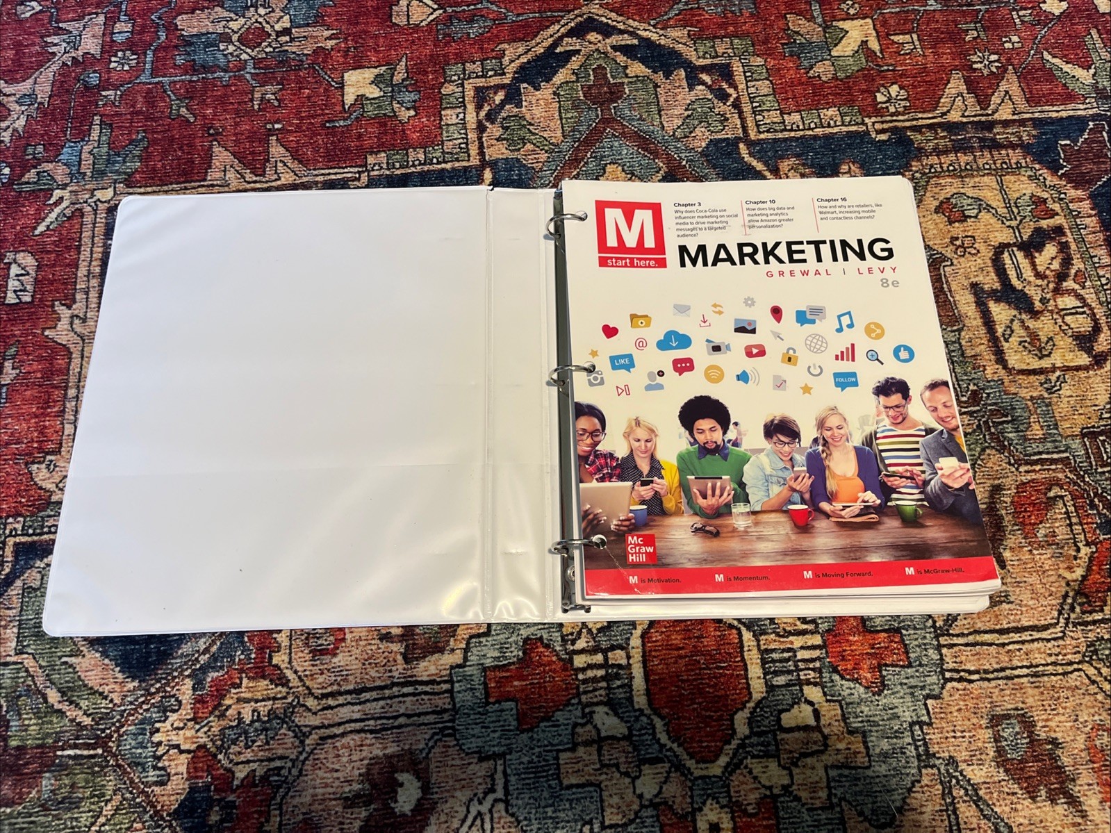 Loose Leaf for M: Marketing eight edition McGraw hill Grewal Levy